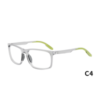 Lunettes de sport TR90 à monture intégrale pour cyclisme, verres anti-lumière bleue, revêtement hydrofuge, style décontracté rectangulaire léger, vente en gros OEM
