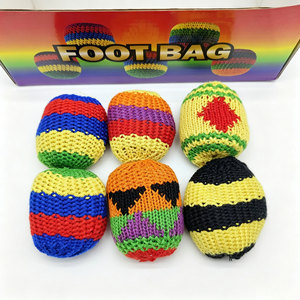 Sac à pieds coloré en crochet, jouet anti-stress en forme de ballon tricoté à la main, sac de sable doux à presser pour le jeu - Product Image 6
