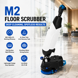 เครื่องขัดพื้นแบบตั้งตรงไร้สาย M2 I-Mop Alternative พร้อมแปรงคู่ แบตเตอรี่ 36V สำหรับสำนักงานและโรงแรม - Product Image 4
