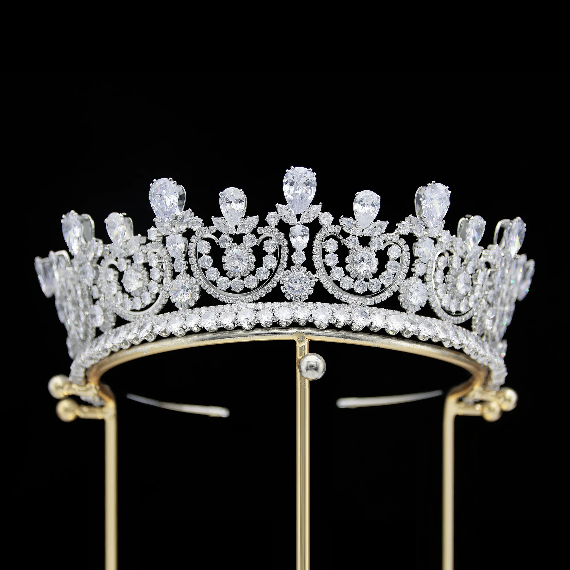Coroas De Luxo E Zircônia Cúbica Coroa Real E Diamante Tiaras Coronas Para Meninas