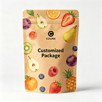 Sachets Doypack Personnalisés en Papier Kraft avec Fermeture Zip Refermable pour Emballage de Granola, Flocons d'Avoine, Céréales et Snacks, avec Logo