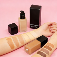 Foundation cair riasan wajah 50 buah wanita, kosmetik harga murah, Foundation cair tahan air