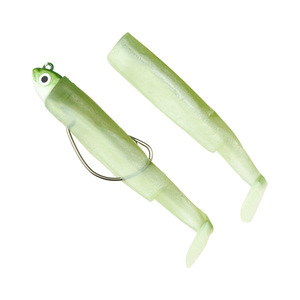 En gros 7cm/9cm/11cm/13cm/15cm Pêche Leurre Plomb Têtes Plombées Leurre Souple Poisson <span class=keywords><strong>Minnow</strong></span> Noir - Product Image 6