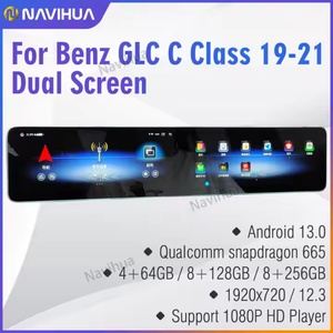 Autoradio multimédia Android à double écran Navihua avec GPS et Carplay pour Benz C W205 GLC X253 NTG 5.0 5.5 6.0 2015-2022 - Product Image 2