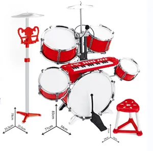 Fabrikant Leverancier Kinderen Gesimuleerde Metal Muziek Instrument Kids Jazz Drum Set Speelgoed
