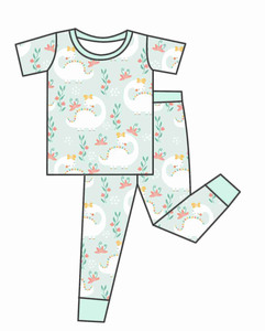 <span class=keywords><strong>Pyjama</strong></span> en bambou unisexe pour enfants Qingli OEM, sans droits de douane, ensemble short et pantalon à manches courtes pour filles de 1 à 12 ans - Product Image 1