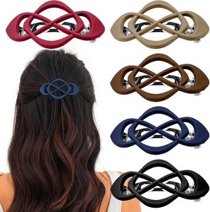Pinces <span class=keywords><strong>à</strong></span> cheveux plates françaises personnalisées, griffe <span class=keywords><strong>à</strong></span> cheveux incurvée et creuse, barrettes <span class=keywords><strong>à</strong></span> cheveux pour dames <span class=keywords><strong>à</strong></span> forte tenue - Product Image 1