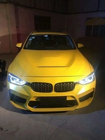 Grille avant F30 pour BMW série 3 F30/F35 modifiée Mantian Star half silver full silver All black