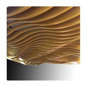 Pannello per <span class=keywords><strong>Controsoffitto</strong></span> in Alluminio Curvo 3D a <span class=keywords><strong>Onda</strong></span> Irregolare, Materiale Decorativo per Edilizia, Design per Hall di Hotel - Product Image 5