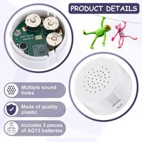 Jouet en peluche ABS de bonne conception avec module de son enregistrable en 30 secondes boîte ronde jouet d'enregistrement haut-parleur à presser