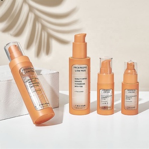 New Double Layer PET Cosmetic Packaging Bottle <strong>Window</strong> Custom Pump Sprayer Sealing Screen Printed Orange Pet Plastic for <strong>Cream</strong> - Product Image 2