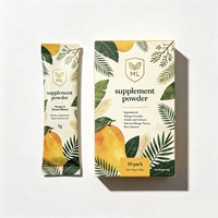 Sachets vides personnalisés pour poudre en stick, emballage en bande, sachets vides pour stick avec boîte de présentation en papier