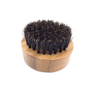 Wholesale Bamboo Handle <b>Round</b> Beard Cleaning <b>Brush</b> with Boar Bristle - Product Image 4
