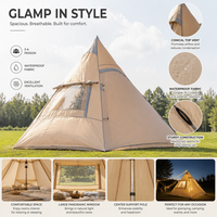 Tente Tipi Imperméable Robuste pour Glamping, Abri pour Événements en Plein Air, Mariages et Célébrations, Livraison Rapide