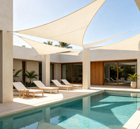 Voile d'ombrage triangulaire anti-UV pour patio, piscine, jardin, couverture d'ombrage extérieure pour pergola