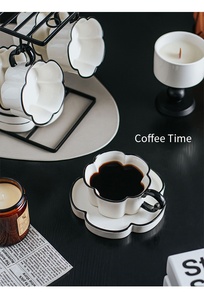 Juego de Taza y Platillo de Cerámica de Alta Gama para Café y Té, Vajilla Elegante para la Cena - Product Image 5