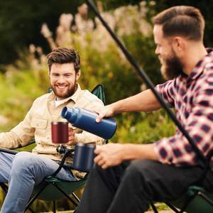 <span class=keywords><strong>Taza</strong></span> de Café de Acero Inoxidable de Doble Pared con Aislamiento al Vacío, Libre de BPA, 12 oz, con Dos Tapas y Asa, para Camping, Oficina y Uso al Aire Libre, Venta al Por Mayor - Product Image 5