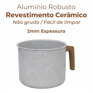 Juego de Ollas y Sartenes de Cerámica Moderna de Alta Calidad con Revestimiento de Mármol, Tapas de Vidrio, Asas de Baquelita, Antiadherentes, 6 Piezas, de Aluminio - Product Image 4
