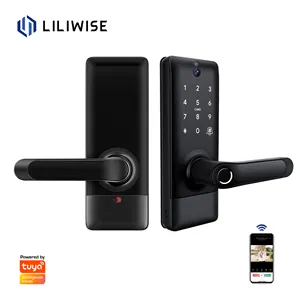 Liliwise – serrure de porte avec application Tuya, judas, maison, empreinte digitale numérique, œil de chat, caméra intelligente, serrure de porte avec sonnette