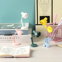 Lampe de chevet pliable en ABS à intensité variable, lumière blanc chaud, lampe de lecture moderne, mini lampe de bureau LED à motif floral