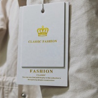 Meilleur prix impression personnalisée Logo étiquette de luxe balançoire étiquettes de vêtement étiquettes volantes en papier avec corde à cordes pour vêtements