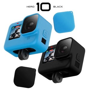 Housse de protection en silicone pour <span class=keywords><strong>GoPro</strong></span> <span class=keywords><strong>Hero</strong></span> 10 9, boîtier à manches noires, cadre avec lanière, accessoire pour Go pro 10 9 - Product Image 3