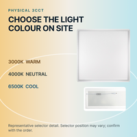 Plafonnier LED encastré 600x600 40W, 3 températures de couleur physiques, DALI-2, pour projets commerciaux