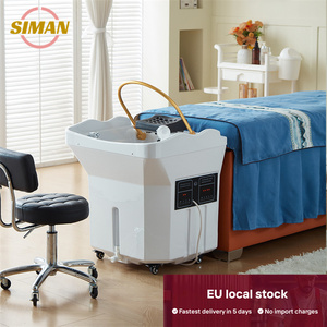 Station de lavage de cheveux commerciale Siman <span class=keywords><strong>sans</strong></span> raccordement au réseau, réservoir d'eaux usées 30L, chauffe-eau 220V, autoportante pour coiffeurs mobiles UE - Product Image 2