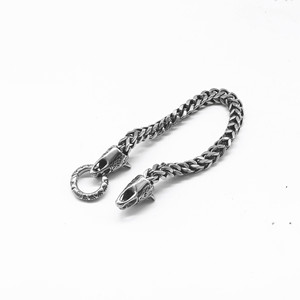 yunnique Wolf Head <b>Titanium</b> Steel Bracelet Men's Fashion <b>Chain</b> Link Jewelry Geometric Animal Design - Product Image 2