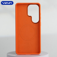 Étui de téléphone en silicone liquide VAWI S009 avec cadre d'objectif en métal pour Samsung S24 S25 S26 Ultra pour iPhone Étui en silicone magnétique
