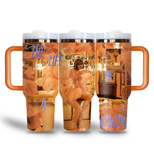 Vaso Térmico Personalizado al por Mayor <span class=keywords><strong>de</strong></span> 40 oz <span class=keywords><strong>de</strong></span> Acero Inoxidable, Nuevo Tema del <span class=keywords><strong>Álbum</strong></span> 'Life Showgirl <span class=keywords><strong>Taylor</strong></span>', Aislado al Vacío - Product Image 3