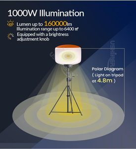 Fabricant direct chinois, tour d'éclairage LED mobile pour travaux extérieurs, 224000 lumens, super lumineuse, IP54, rotation à 360°, 5 ans de garantie - Product Image 5