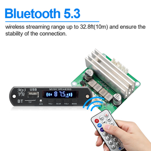 Vire Mini Không Dây Cho <span class=keywords><strong>Bluetooth</strong></span> Âm Thanh Điện <span class=keywords><strong>Receiver</strong></span> 2.0 Kênh 2x50w Công Suất Cao Bass <span class=keywords><strong>Amp</strong></span> Hội Đồng Quản Trị 2.0 Stereo Mô-đun Làm Bằng Nhựa - Product Image 3