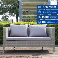 Ensemble de meubles de jardin en aluminium, confortable, contemporain, moderne, résistant aux intempéries, en rotin modulaire, canapés de jardin, canapé d'extérieur