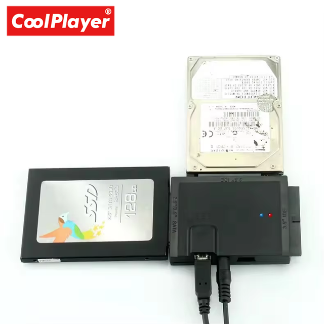 USB 3.0 High-Speed Adapter All-in-1 2.5 & 3.5 Inch SATA IDE Cable Hard Disk Docking Station Plastic Case