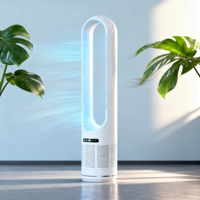 Ventilateur purificateur d'air sans lame à usage domestique avec télécommande à 8 vitesses de vent compatible RV électrique