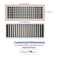 Grille d'aération linéaire étendue à cadre invisible ultra-étroit noir pour système de climatisation centralisée