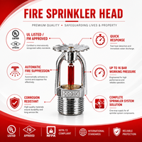Tête d'incendie automatique en laiton certifiée CE ISO 68°C/79°C/93°C pour systèmes de protection incendie de plafond pour bureaux et commerces