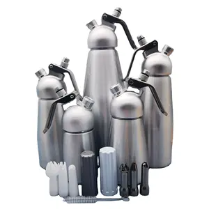 Wholesale Multivolume 250ML 500ML 1000 ML High Quality Aluminium Whipped Cream Dispenser Cream Whipper With Nozzles