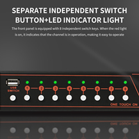 XTUGA XR-728 - Secuenciador de Energía Profesional de 10 Salidas, Controlador, Acondicionador, Protector de Sobretensión, Regulador de Alimentación, Pantalla LED