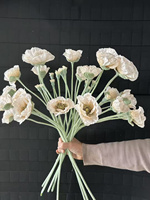 Nouvelle fleur de coquelicot artificielle colorée de haute qualité fausses fleurs de coquelicot pour mariage et décoration intérieure fleurs de couleur corail