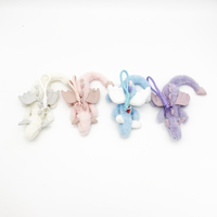 Porte-clés en peluche mini dragon en gros, pendentif dinosaure volant doux et moelleux avec ailes pour sac à dos, breloques, cadeau pour enfants