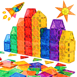 Wholesale 3D Colorful Magnetic Tiles DIY Construction Educational Toys <strong>Magnet</strong> <strong>Buildings</strong> <strong>Blocks</strong> Set for Children Made of Plastic - Product Image 3