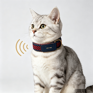 Collier tissé réglable pour animaux de compagnie avec puce NFC, boucle de collier, sangle de cou pour chiens de petite, moyenne et grande taille - Product Image 5