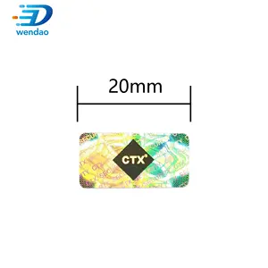 定制安全3D密封箔贴纸全息图20毫米全息图标签