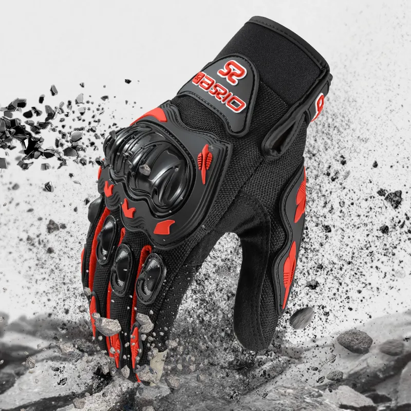 AXIO sarung tangan pelindung bersepeda, sarung tangan olahraga luar ruangan sepeda gunung pelindung bahan kulit untuk berkendara