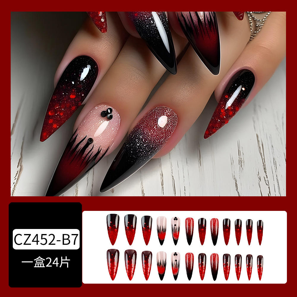 ไล่ระดับสีแดงและสีดำ [สไตล์กาววุ้น]