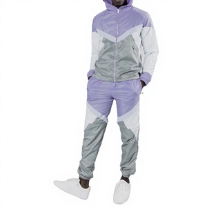 Custom Zipper 100% Nylon Jogger Baggy <b>Running</b> Track Suit Jacket and Jogger <b>Pant</b> Set Waterproof Windbreaker Tracksuits Set <b>Men</b> - Product Image 4