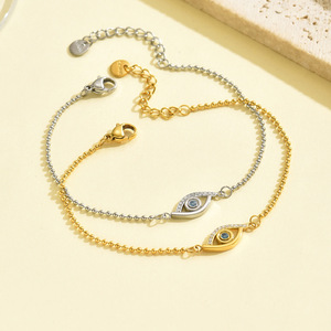Raffinato Bracciale in Acciaio Inossidabile con Design Misterioso e <span class=keywords><strong>Occhio</strong></span> del Diavolo, Gioielli in Stile Francese - Product Image 6