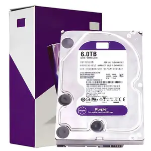 服务器紫色6TB 3TB监控内部硬盘3.5英寸64m高速缓存SATA三硬盘高清硬盘6TB WD30PURX